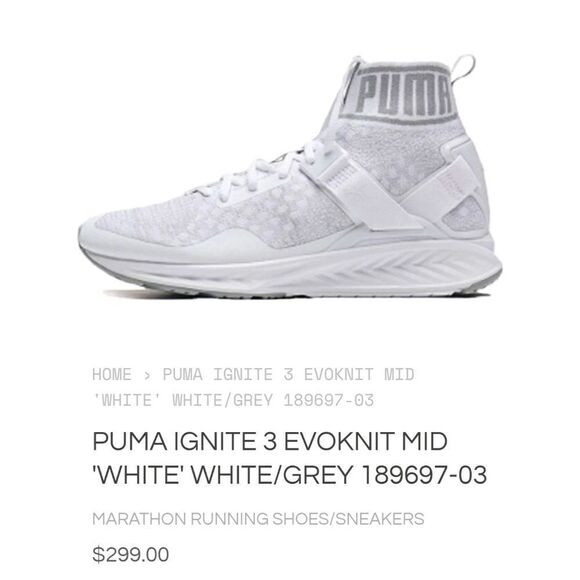 PUMA IGNITE evoKNIT \'Triple White\' Sneakers